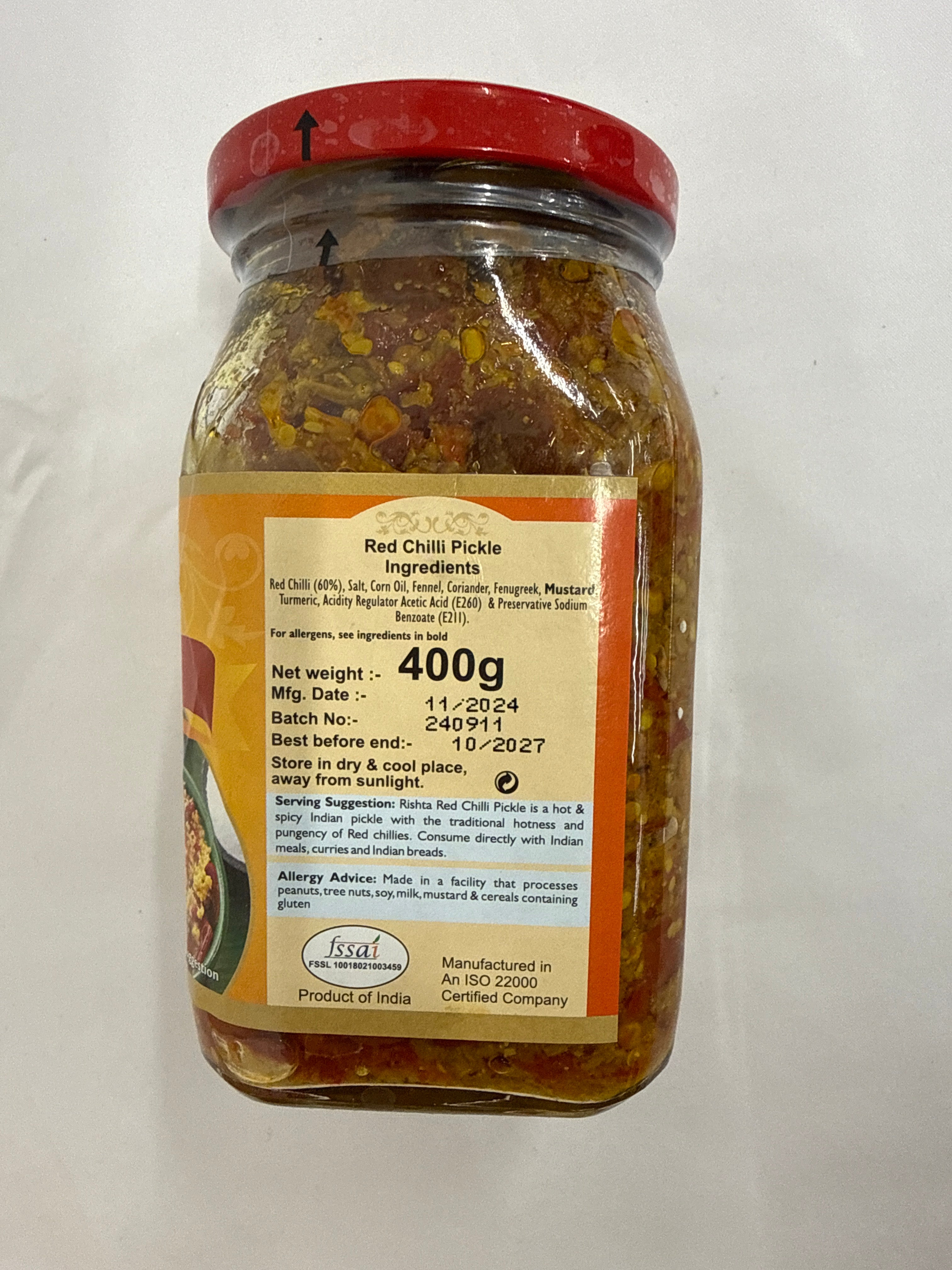 Rishta Red Chilli Pickle 400g