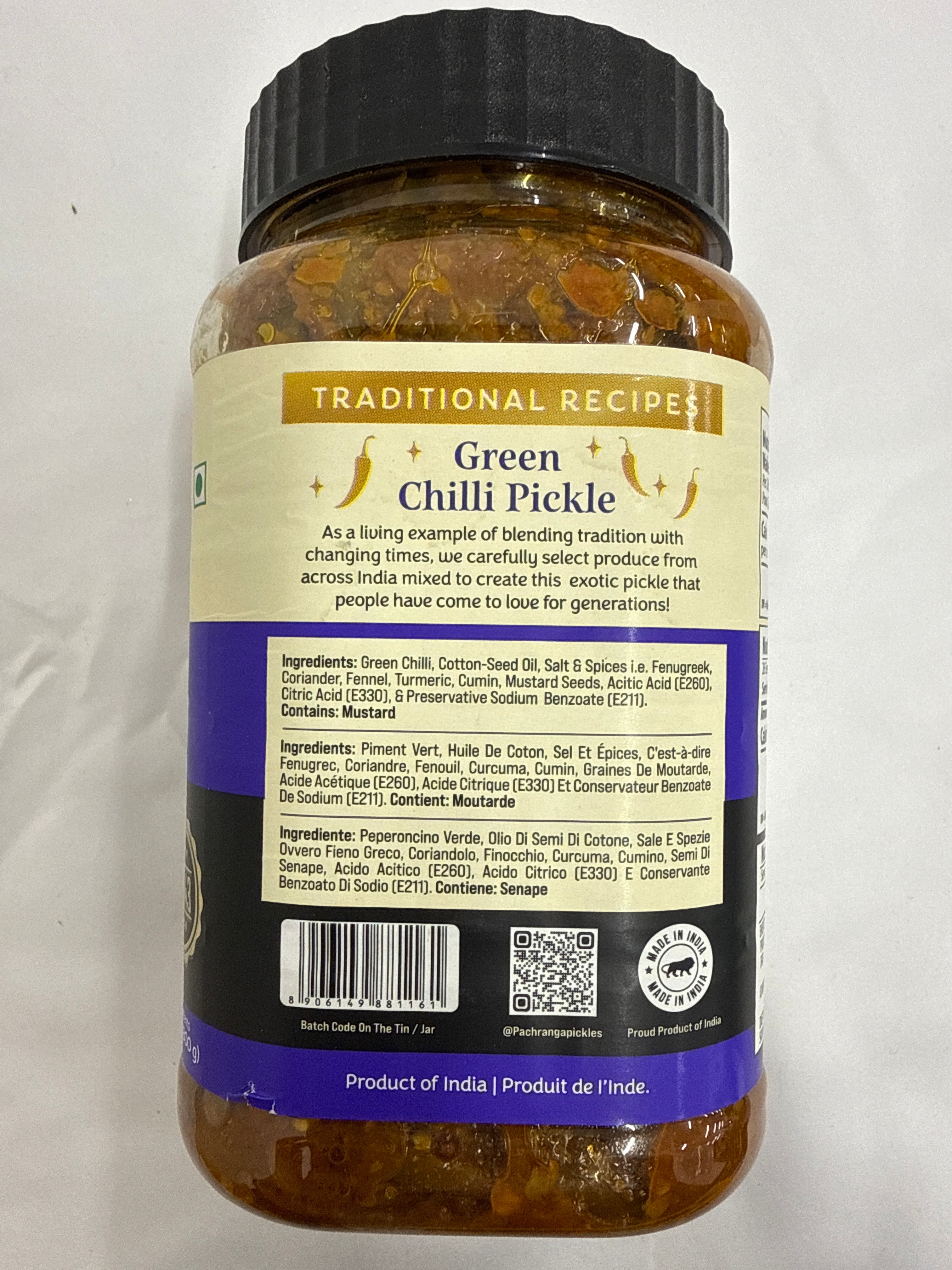 Pachranga Green Chilli Pickle 800g