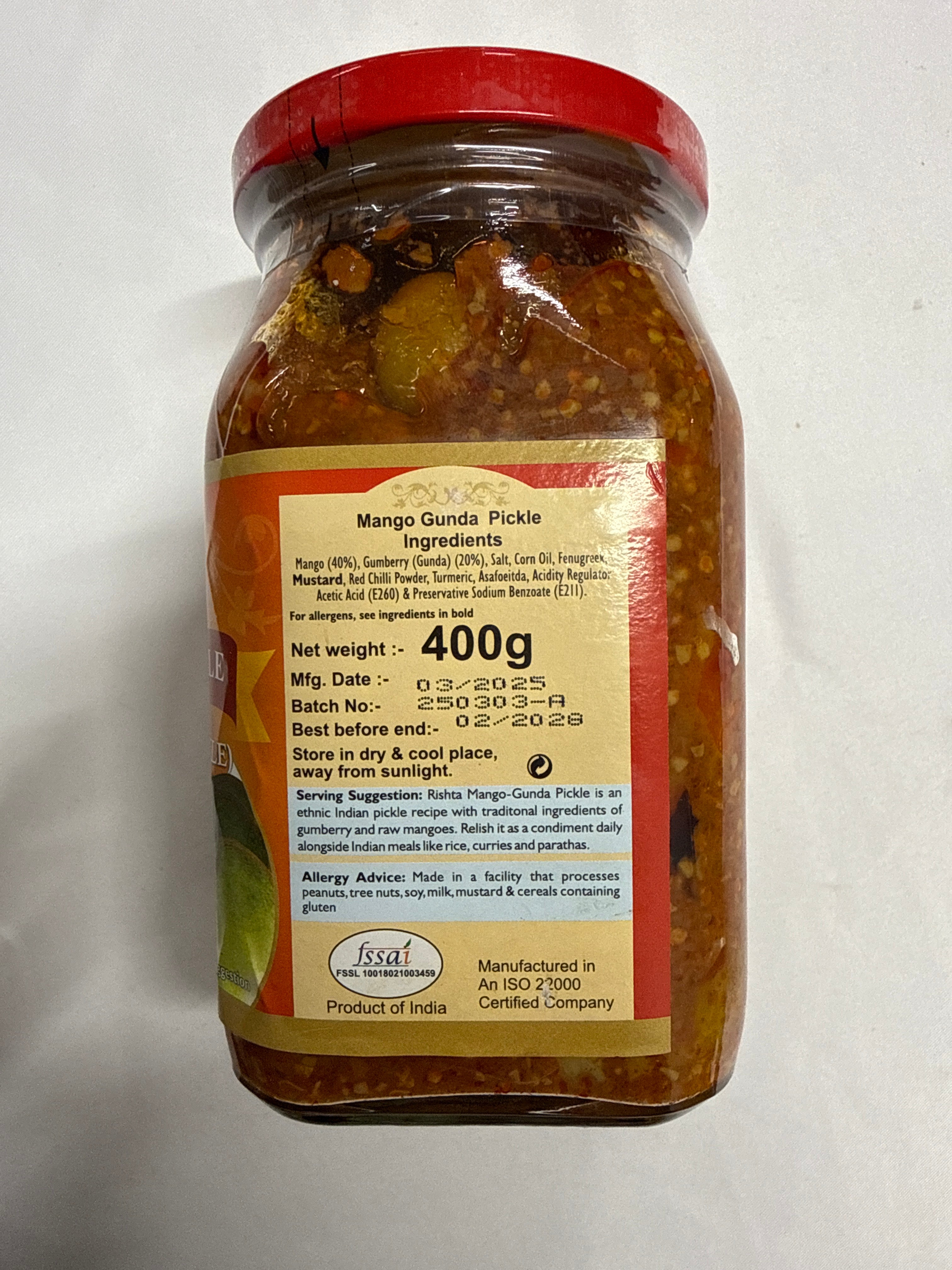 Rishta Mango Gunda Pickle 400g