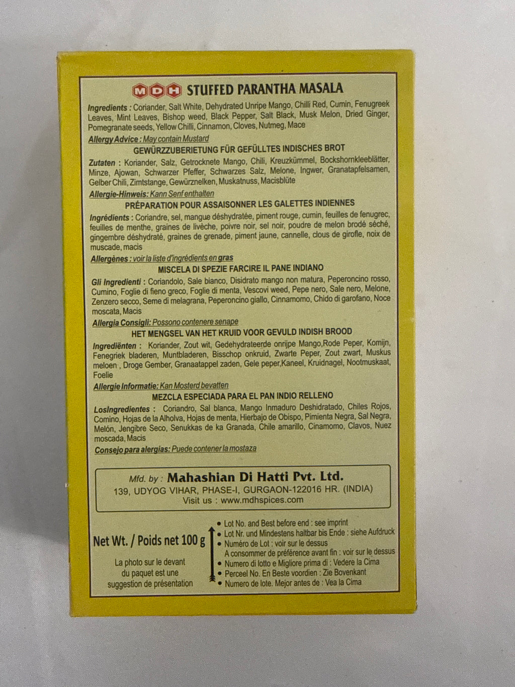 Mdh stuffed parantha masala 100g