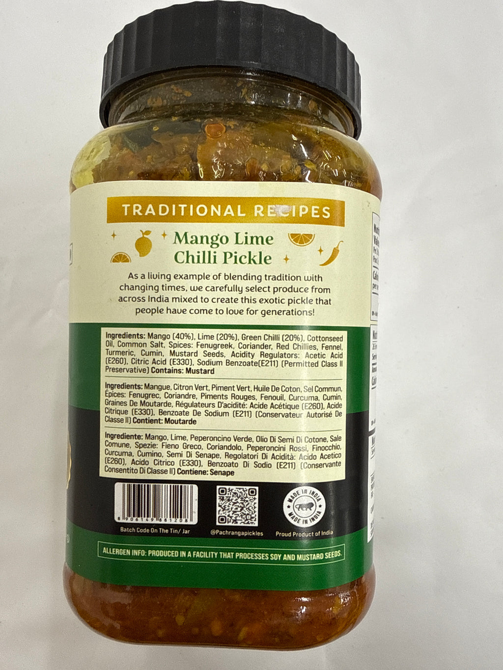 Pachranga Mango Lime Chilli Pickle 800g