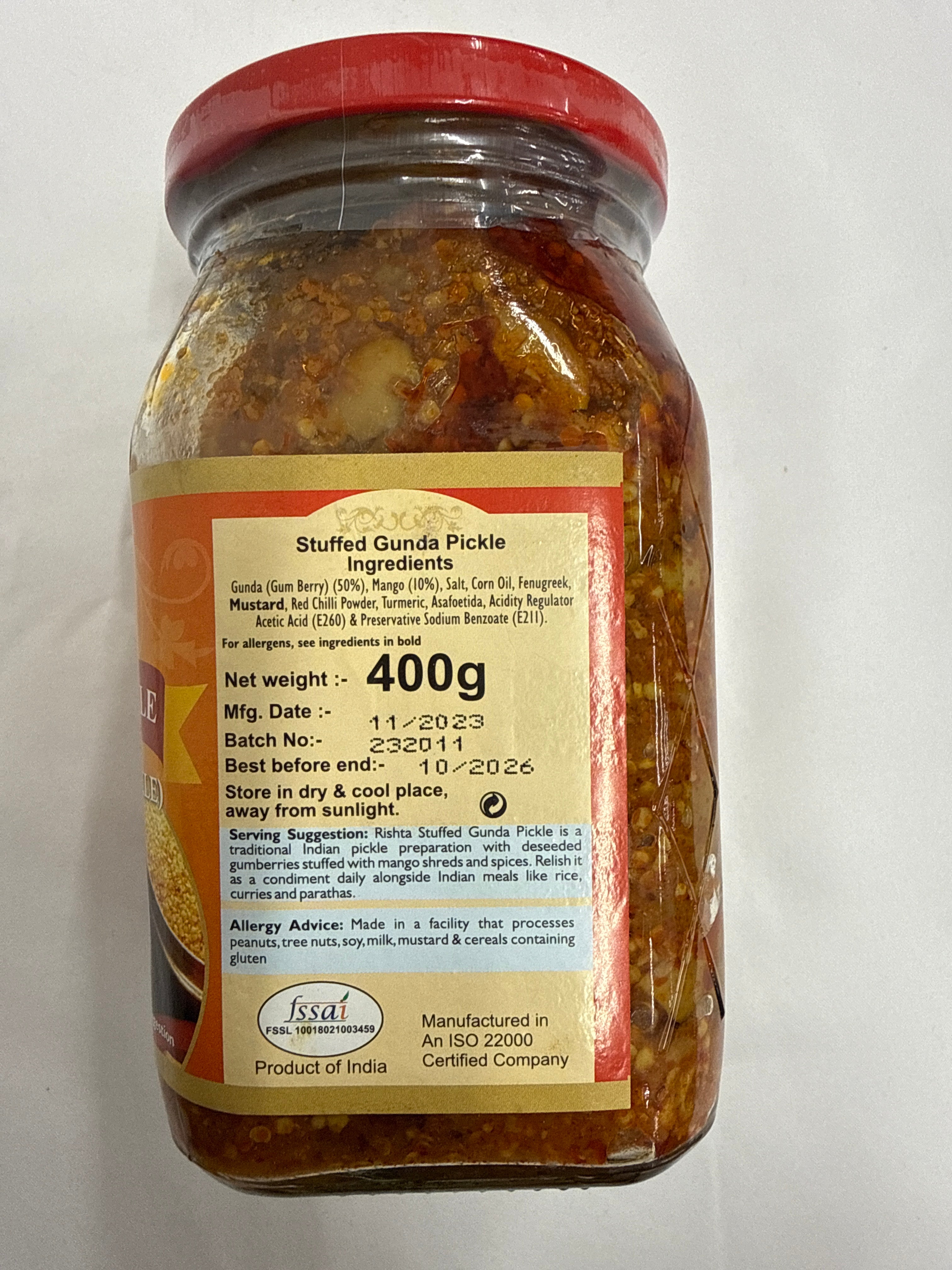 Rishta Stuffed Gunda Pickle 400g