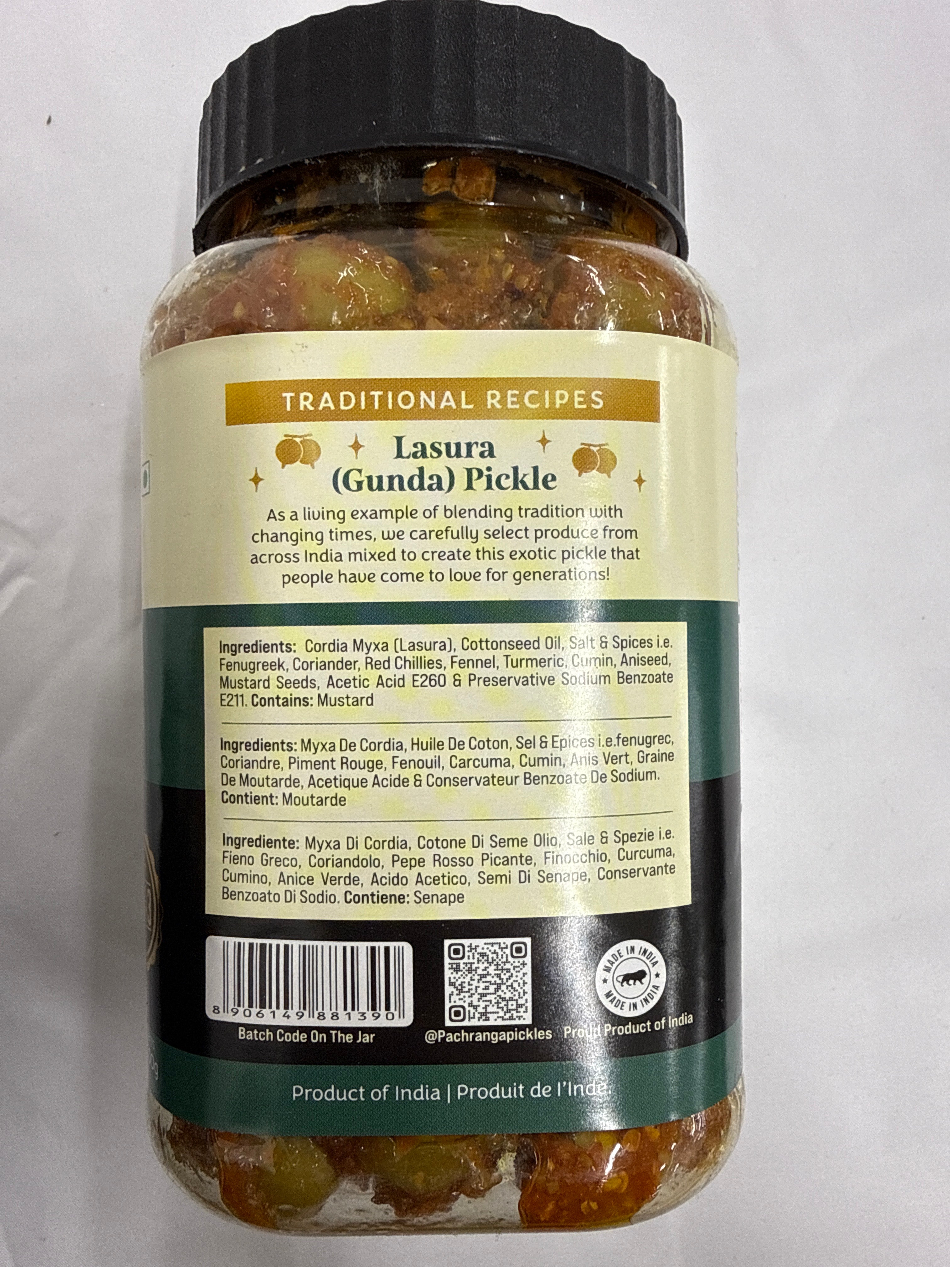 Pachranga Lasura Gunda Pickle 800g