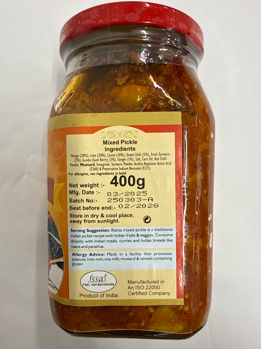 Rishta Mixed Pickle 400g