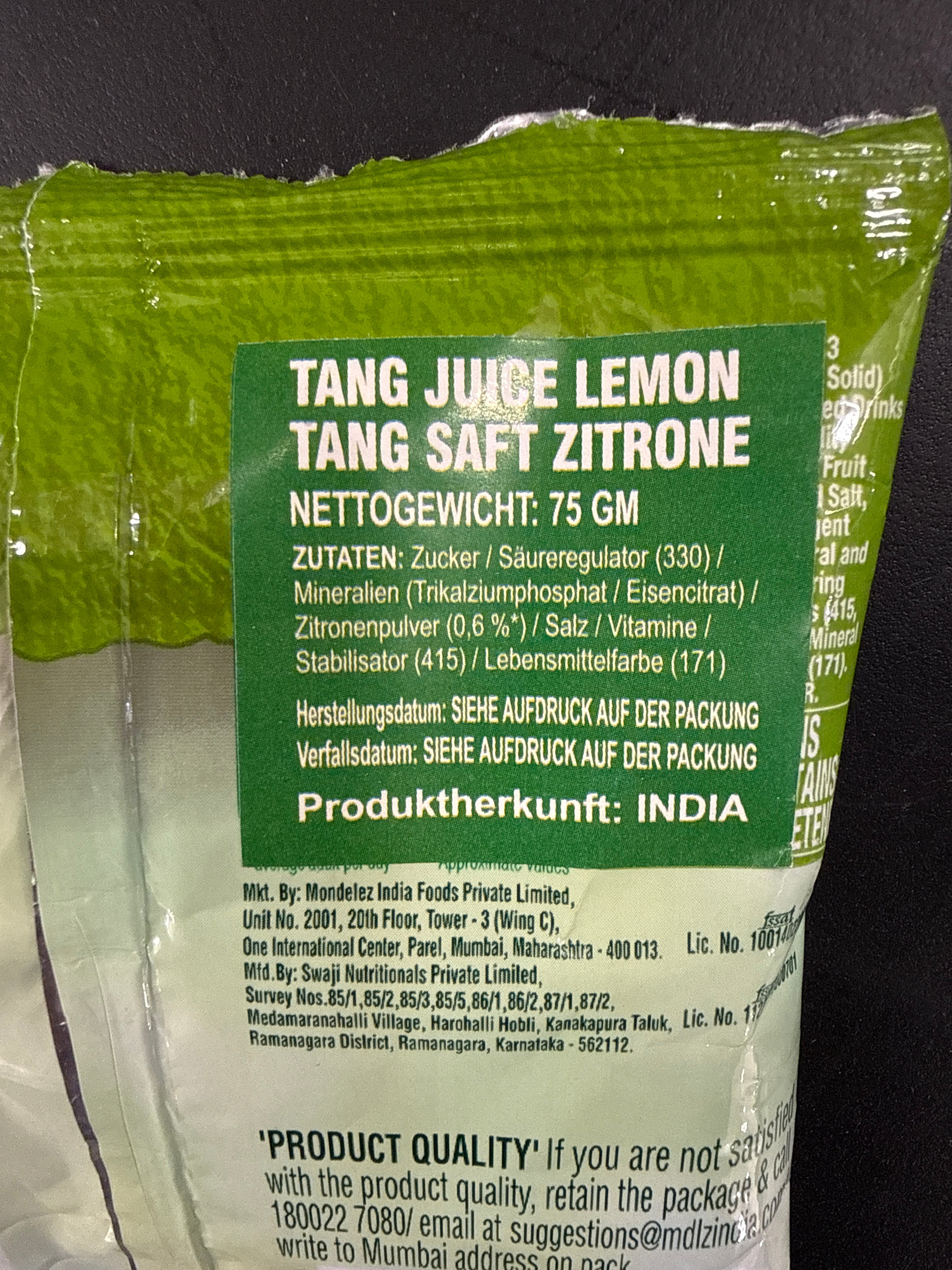 Tang Lemon- 75g