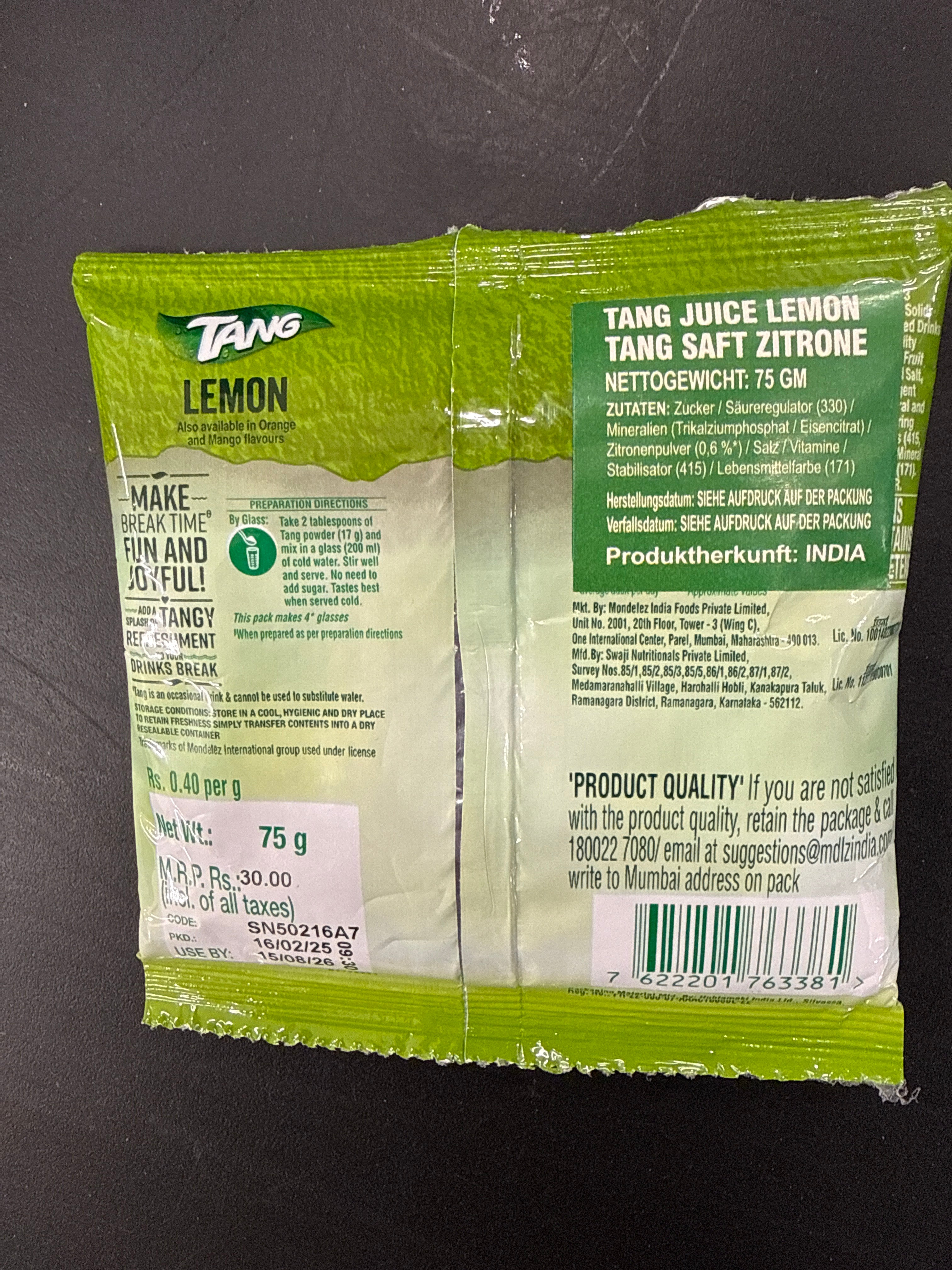 Tang Lemon- 75g