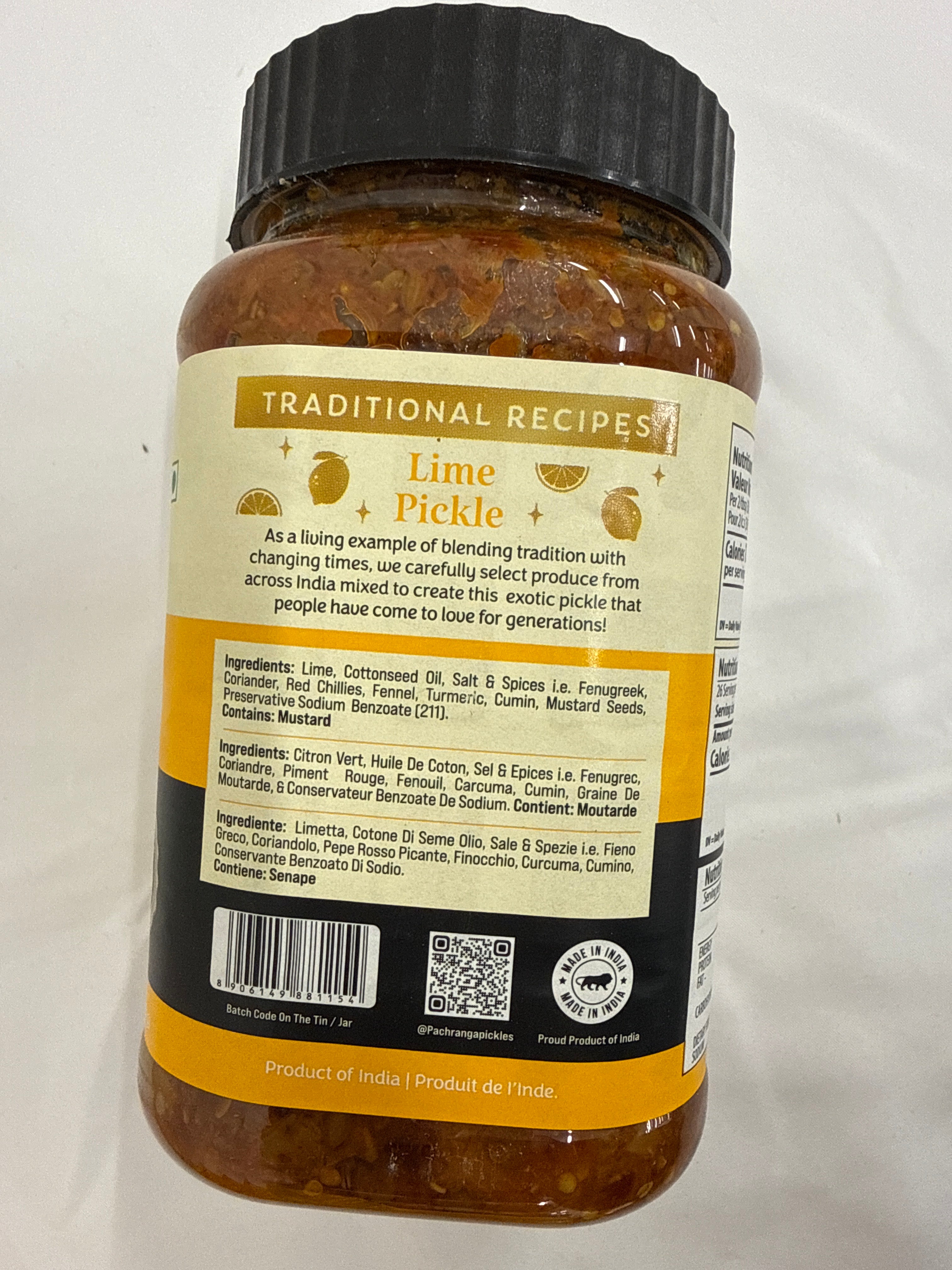 Pachranga Lime Pickle 800g