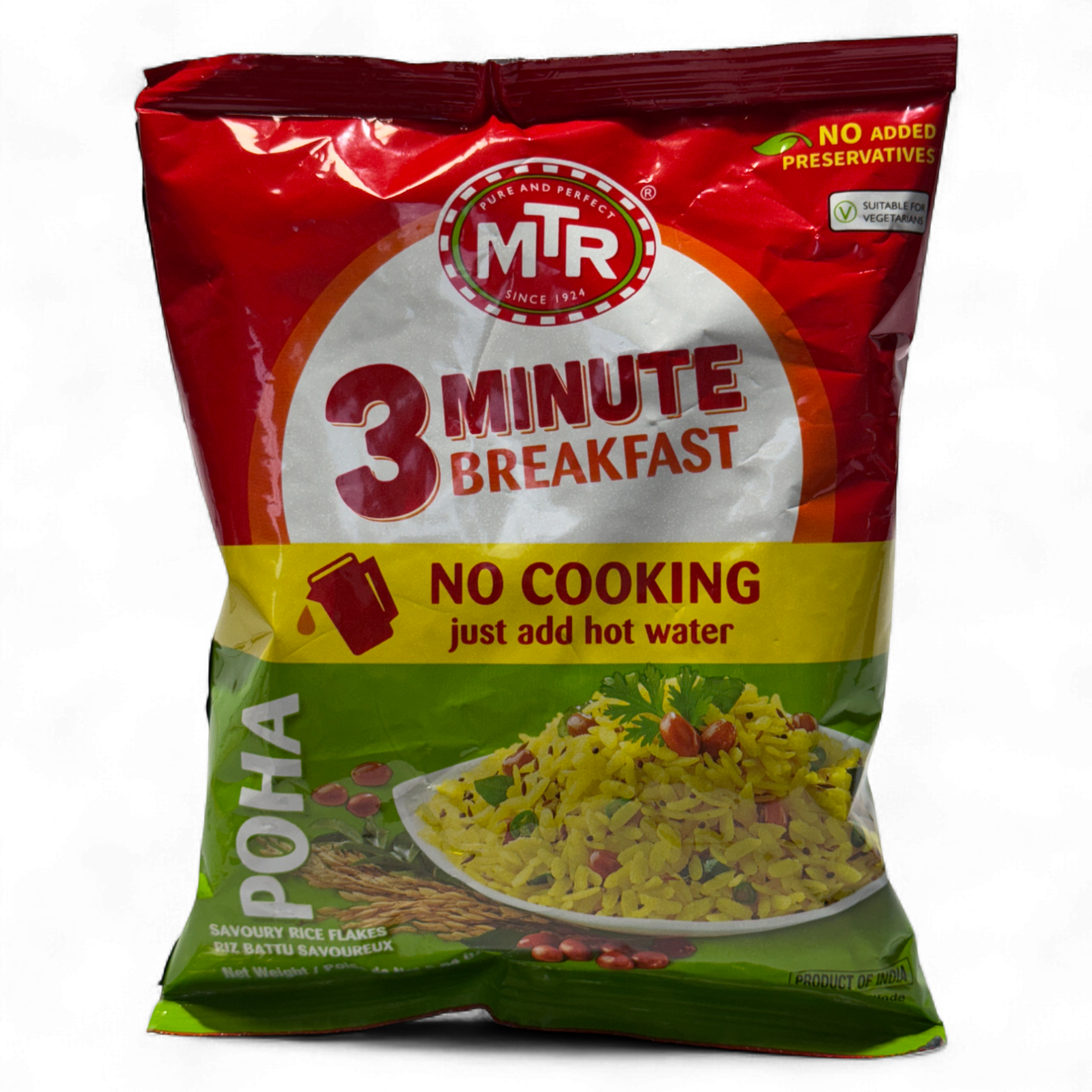 MTR 3 Minute Breakfast Poha (Savoury Rice Flakes) 160g