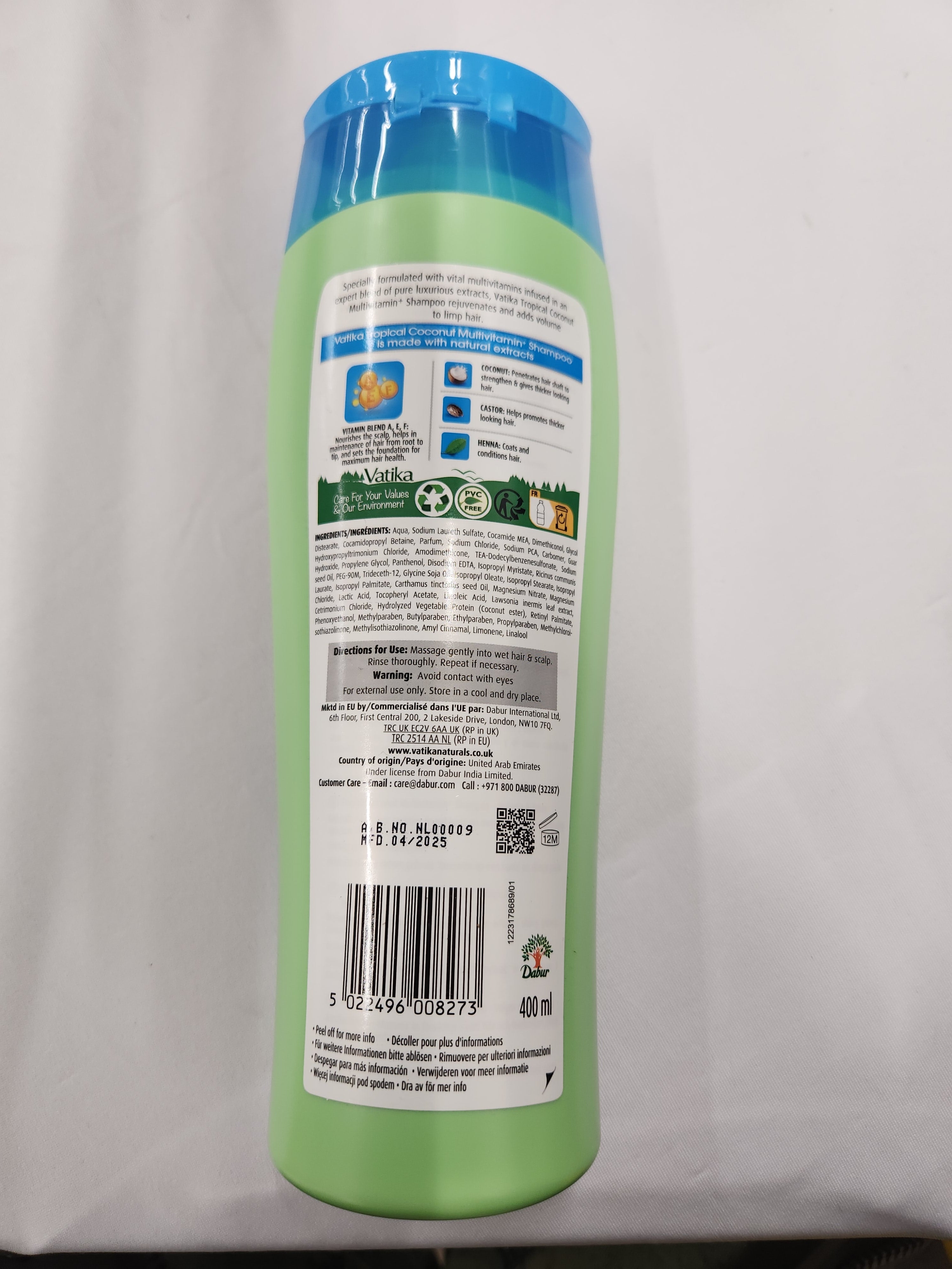 Vatika Multivitamin Shampoo Tropical Coconut